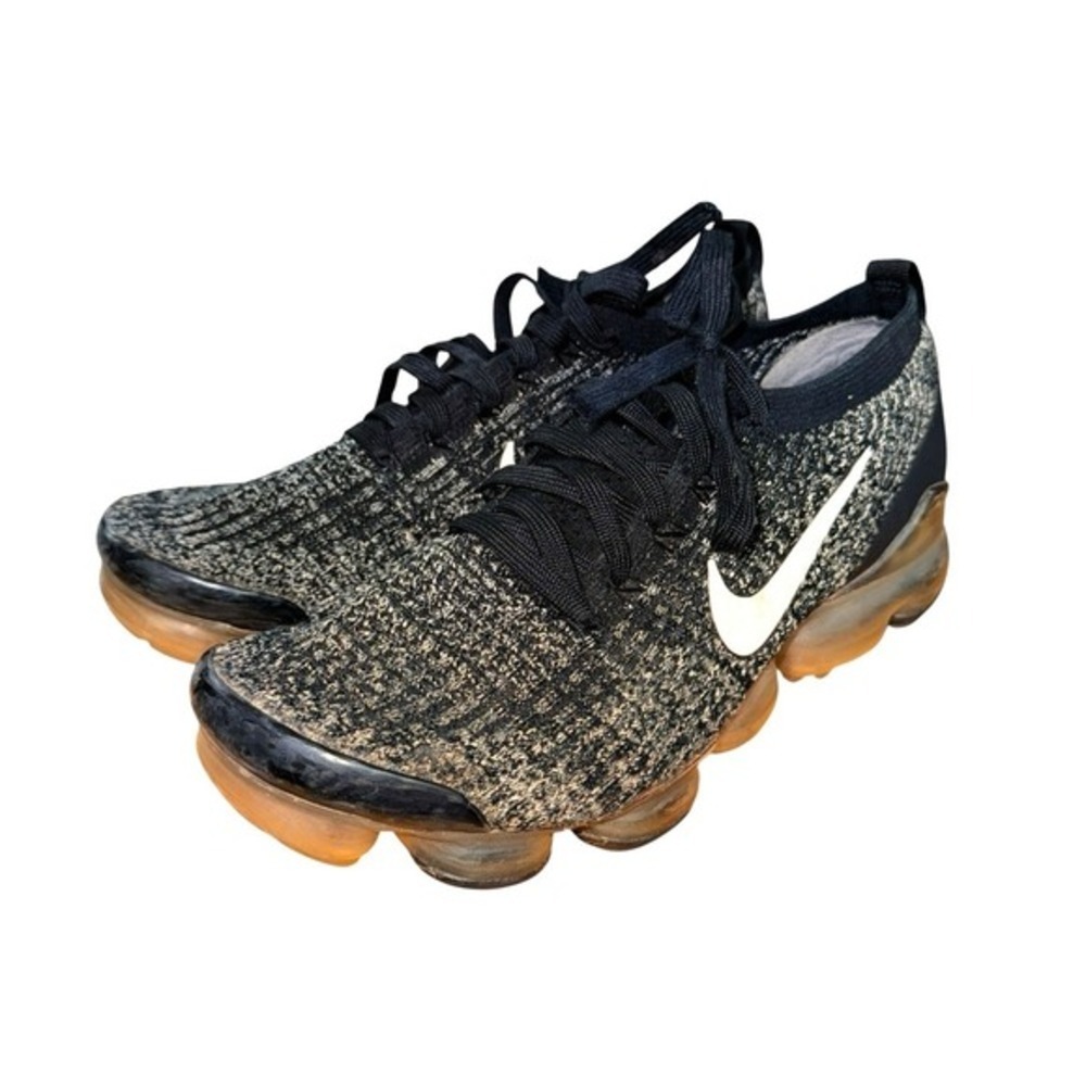 Nike Air Vapormax 3.0 Mens 8.5 Pre-Owned Sneakers Black White Flyknit AJ6900-002